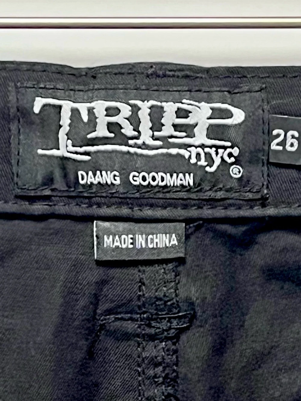 TRIPP NYC Band Pants 26 Black Bondage Chain Strap Goth Punk Unisex Cyber Y2K